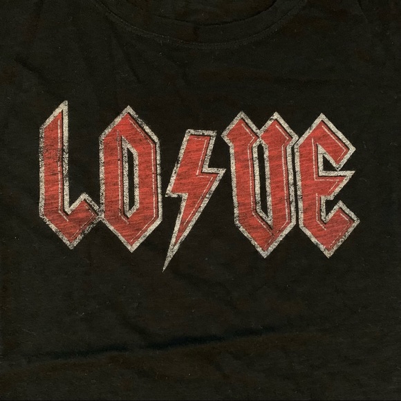 Torrid Black LOVE t-shirt - Size 2 - Picture 2 of 4